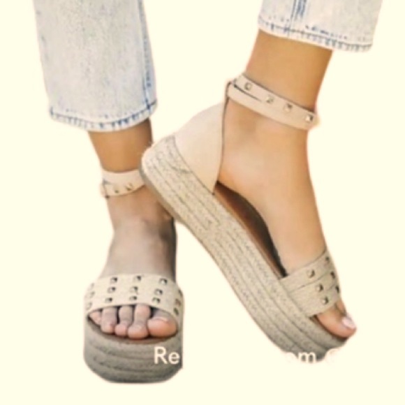 BELOVED Studded Espadrille Sandal  Boho/Bohemian Black BOHO/Bohemian Size 8 - Picture 13 of 16